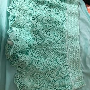 Teal Lace Shorts